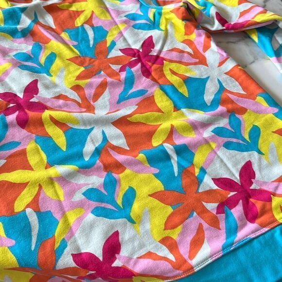 Lands End Floral Sweatshirt Sz. XL 18 - Picture 5 of 6